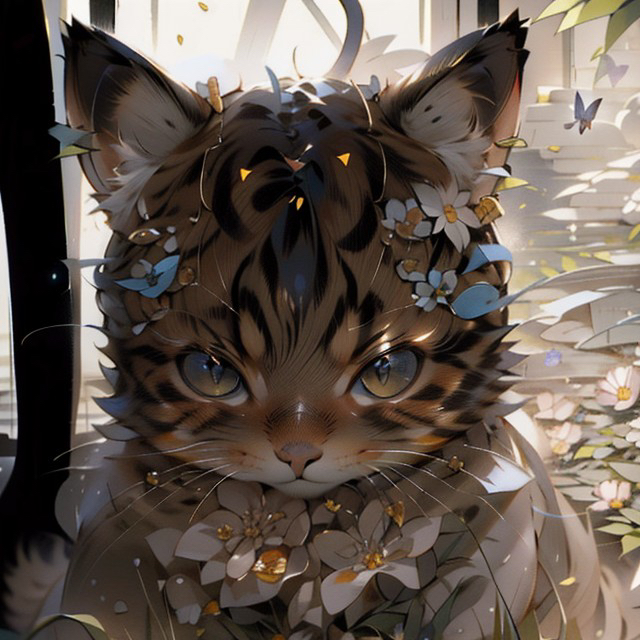 Flower angy cat (image-to-image) — Yodayo