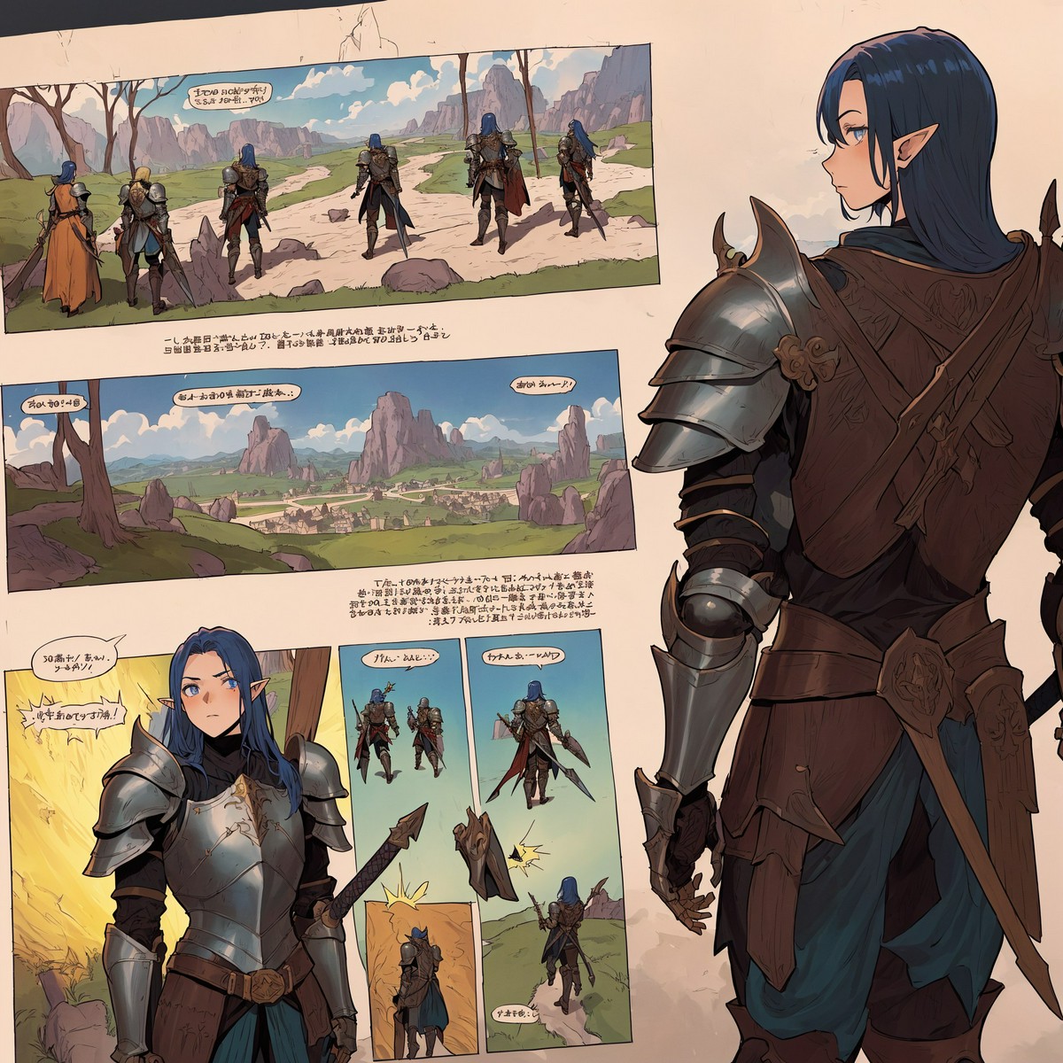 [16 panels] Comic Concept Style 1 — Yodayo