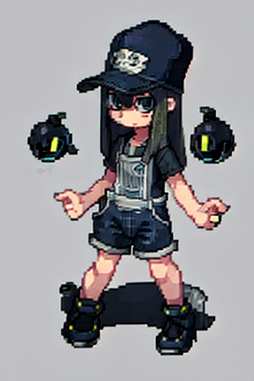 newspaper girl pixel game: her name is Mirada Ino — Yodayo