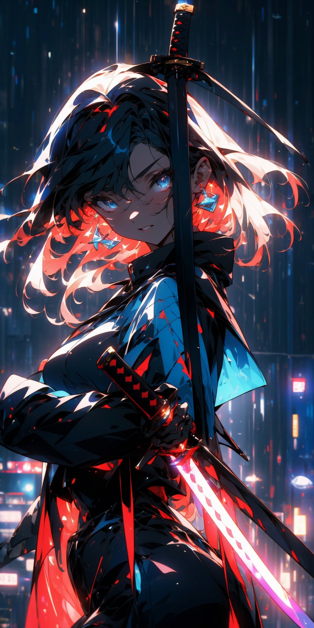 CyberKatana girl — Yodayo
